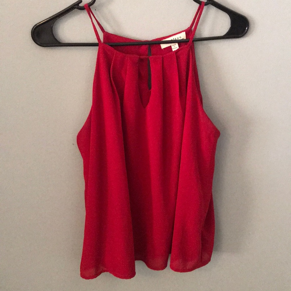 Red business professional tank
